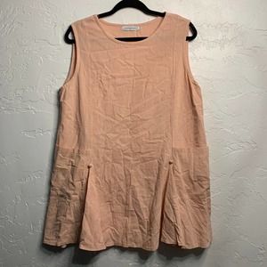 Misslook Pink Cotton Sleeveless Blouse Women's Medium